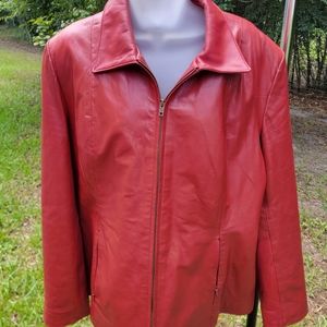 Excelled XL red leather jacket